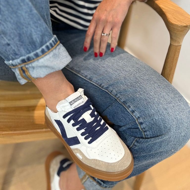 Basket victoria bleu femme sales