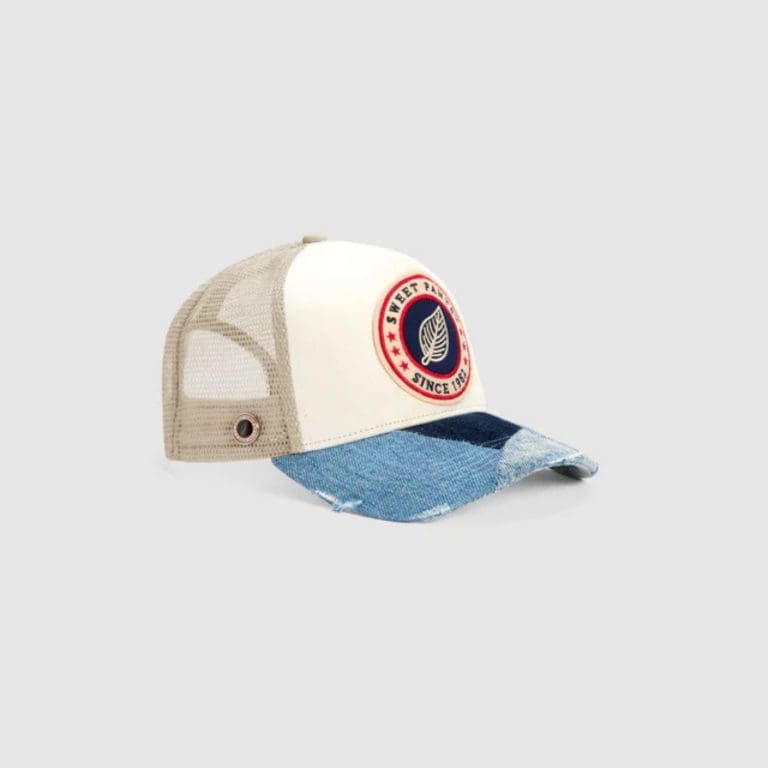 cap home run patchwo beige sweet pants