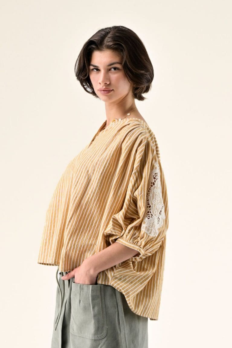 blouse adrian e26 camel orfeo - lmk