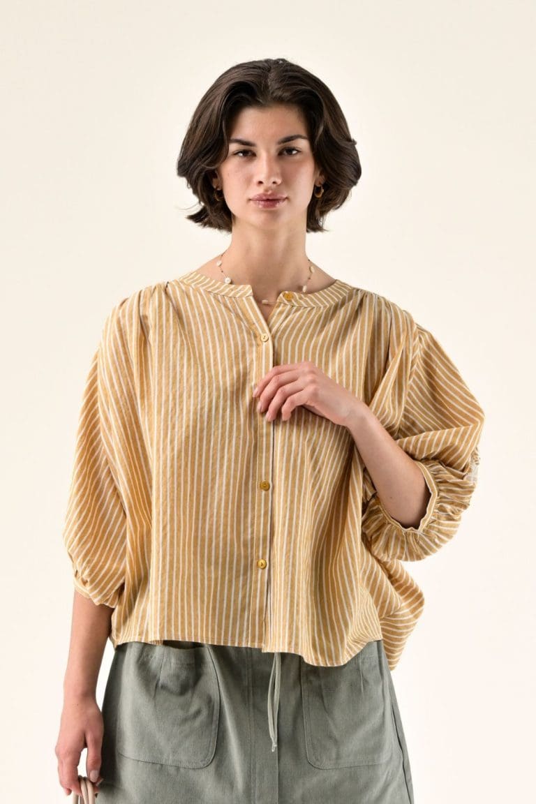 blouse adrian e26 camel orfeo - lmk