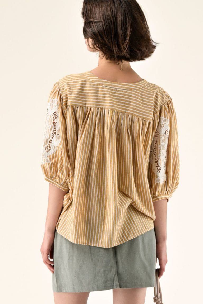 blouse adrian e26 camel orfeo - lmk