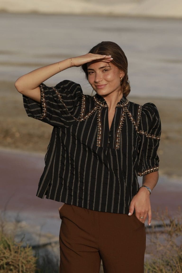 blouse cora e26 noir orfeo - lmk