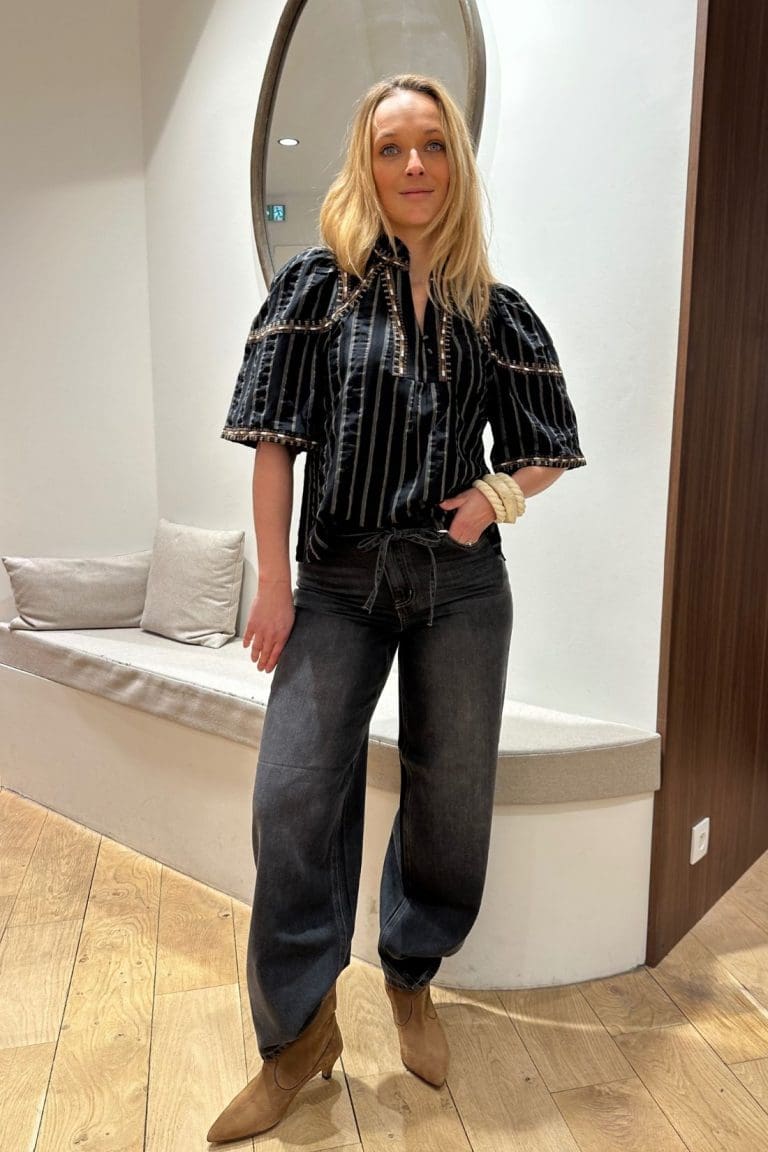 blouse cora e26 noir orfeo - lmk