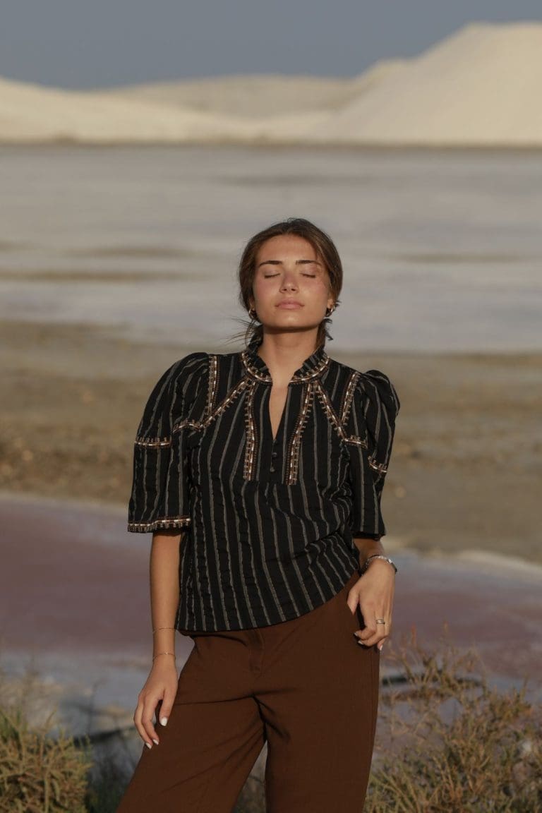 blouse cora e26 noir orfeo - lmk