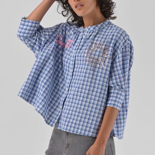 blouse simone e26 bleu Orfeo - lmk