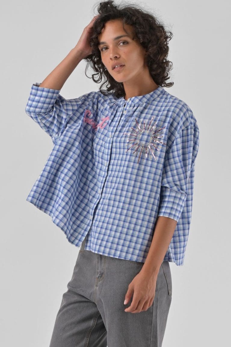 blouse simone e26 bleu orfeo - lmk