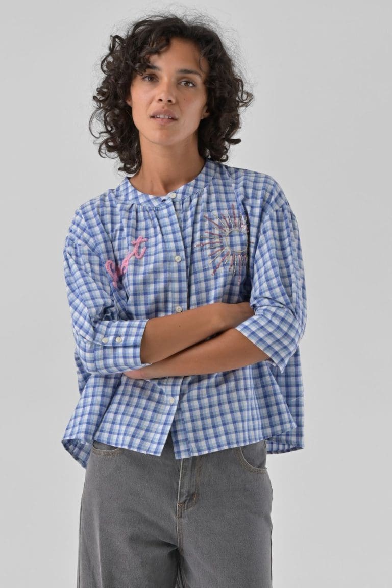 blouse simone e26 bleu orfeo - lmk