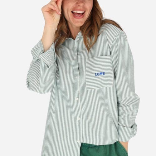 chemise pcirene vert Pieces