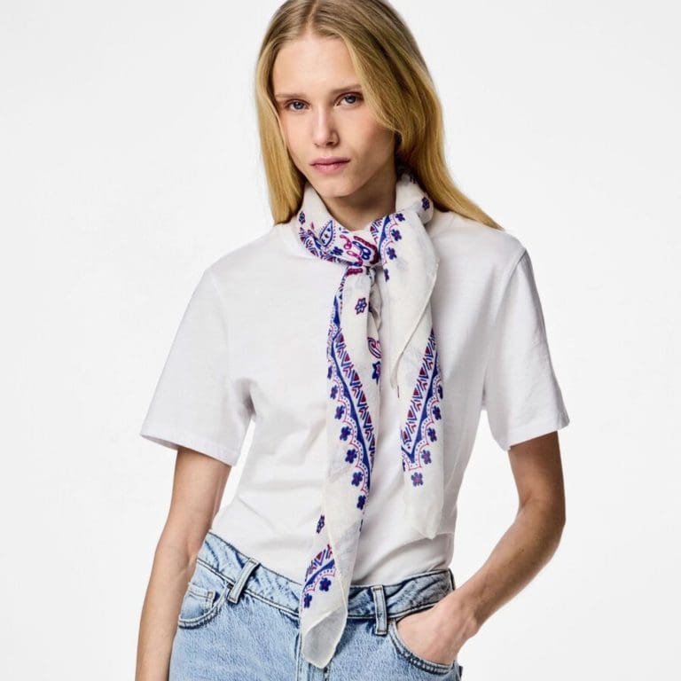 foulard pcmirandi sq blanc pieces