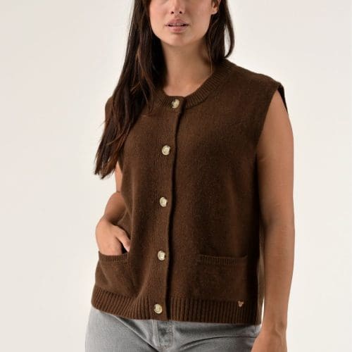 gilet matt e26 marron Orfeo - lmk