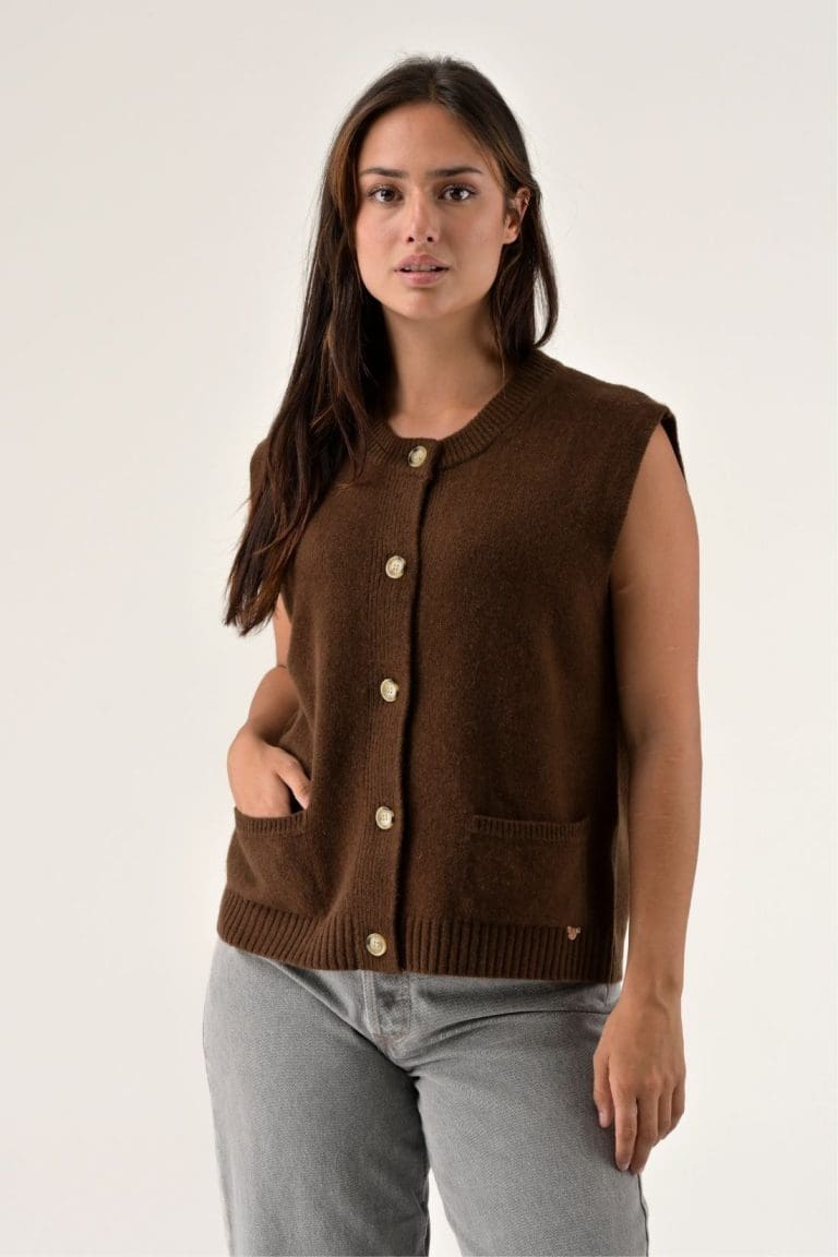 gilet matt e26 marron orfeo - lmk