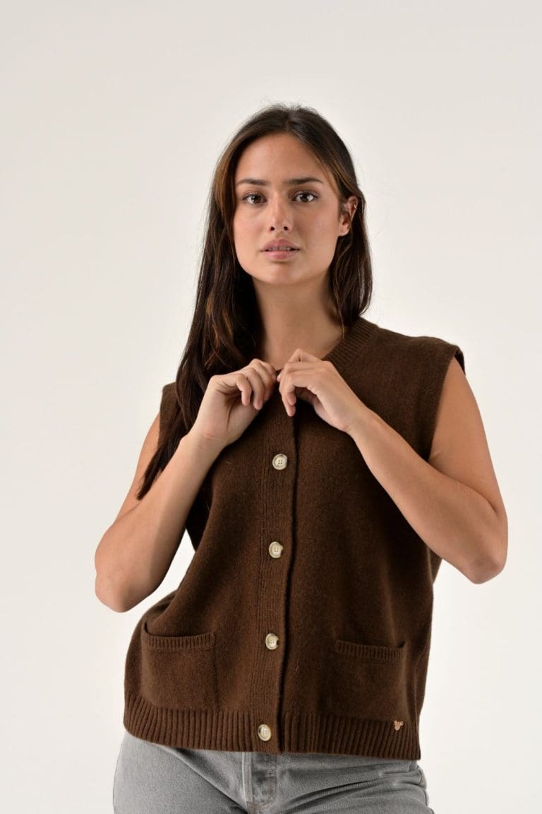 gilet matt e26 marron orfeo - lmk