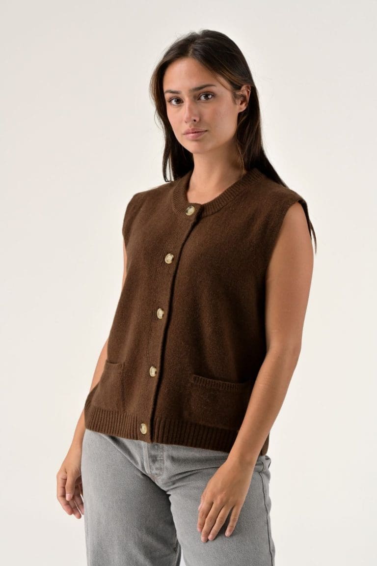 gilet matt e26 marron orfeo - lmk