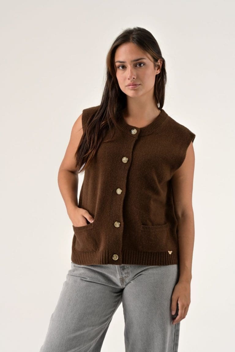 gilet matt e26 marron orfeo - lmk