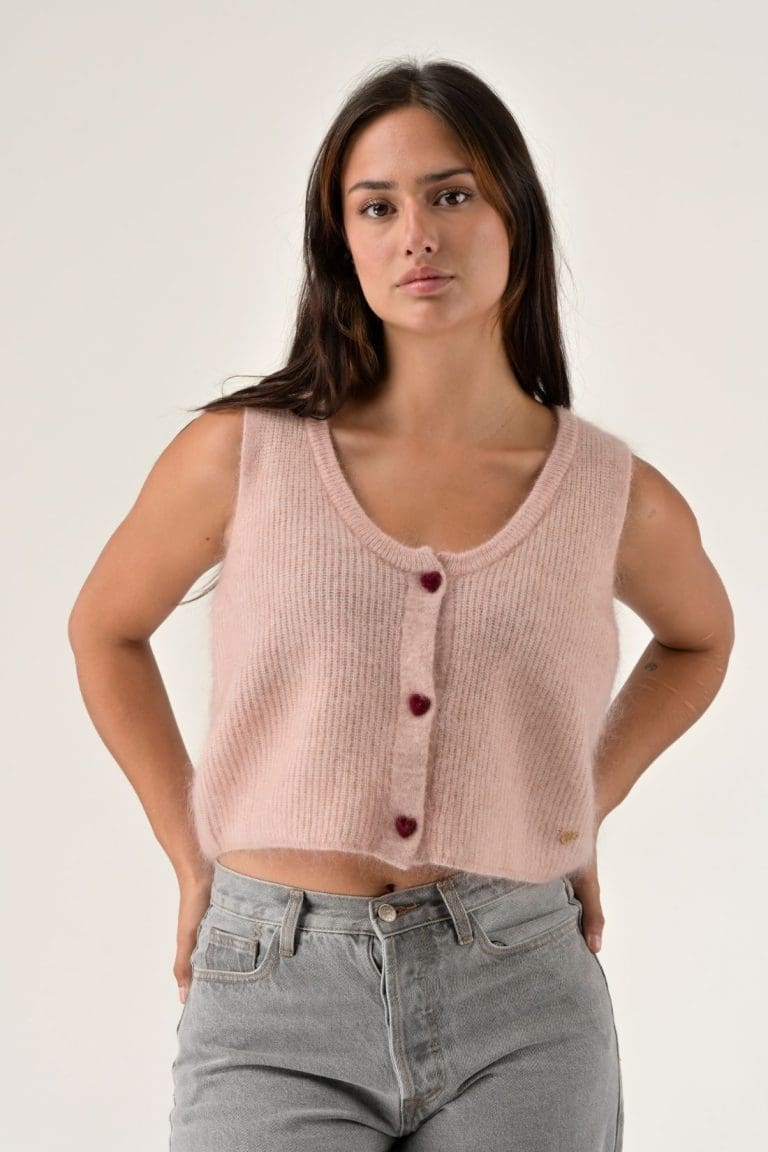 gilet oriane e26 rose orfeo - lmk