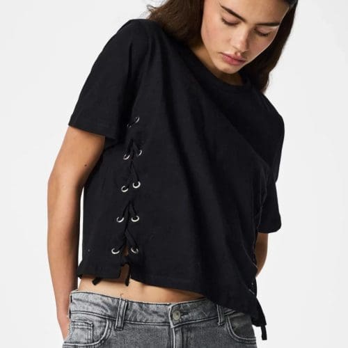 tshirt pcfenja e26 noir Pieces