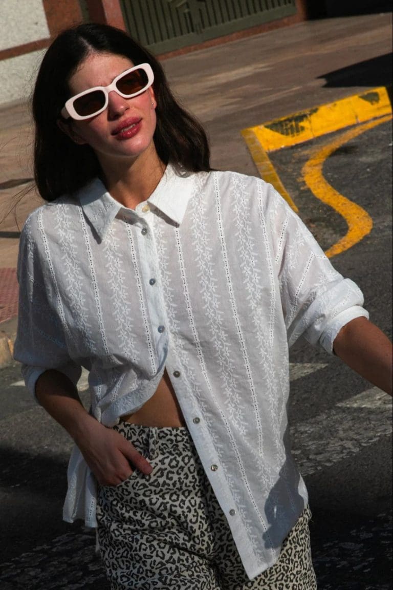 chemise cally e26 blanc Laureplusmax