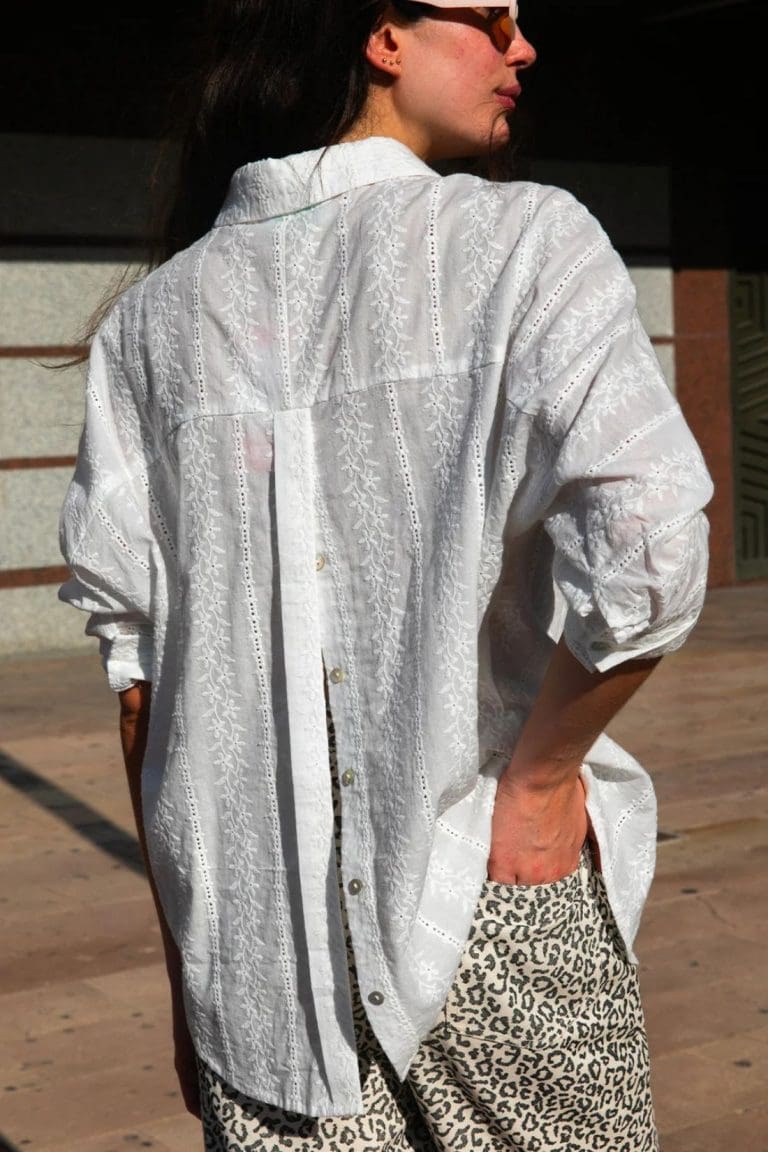 chemise cally e26 blanc Laureplusmax