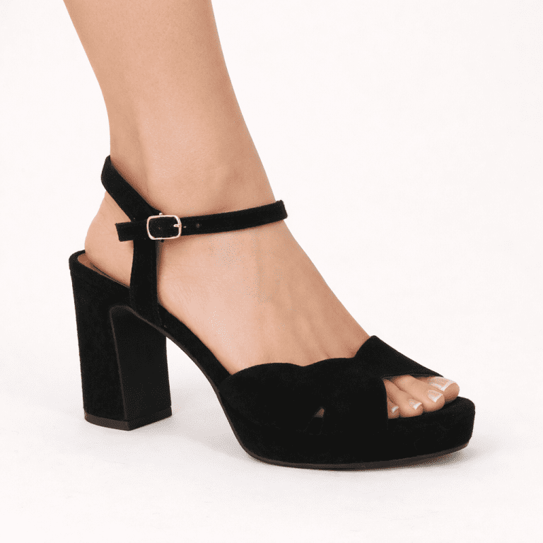 sandale talon 6261 noir les venues