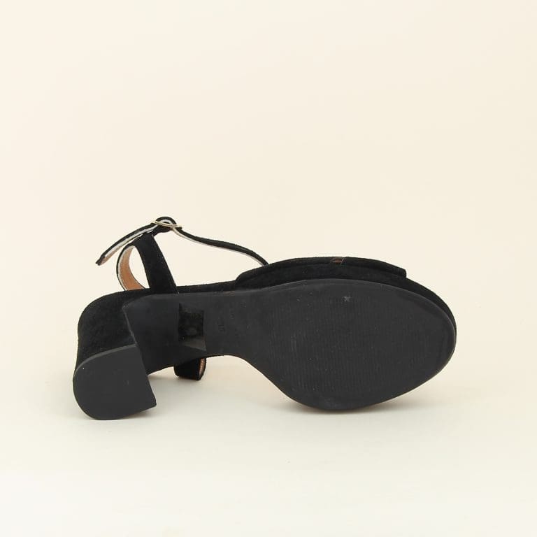 sandale talon 6261 noir les venues