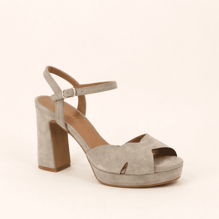 sandale talon 6261 taupe les venues