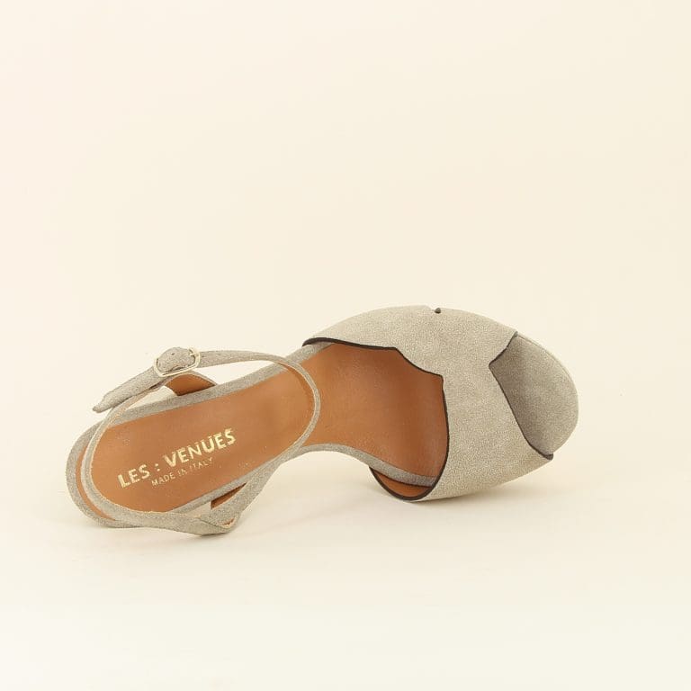 sandale talon 6261 taupe les venues
