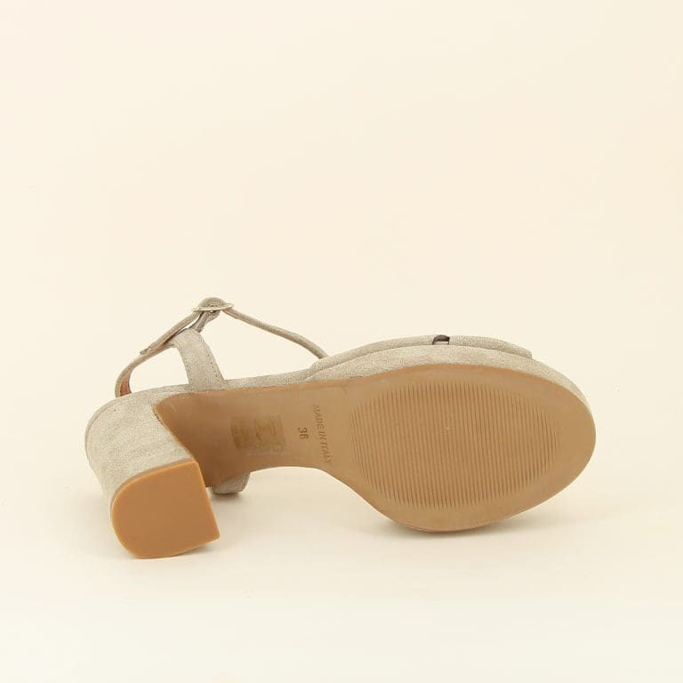 sandale talon 6261 taupe les venues