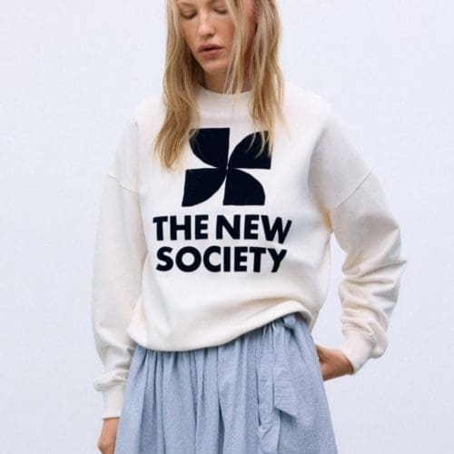 sweat tns logo ecru the new society