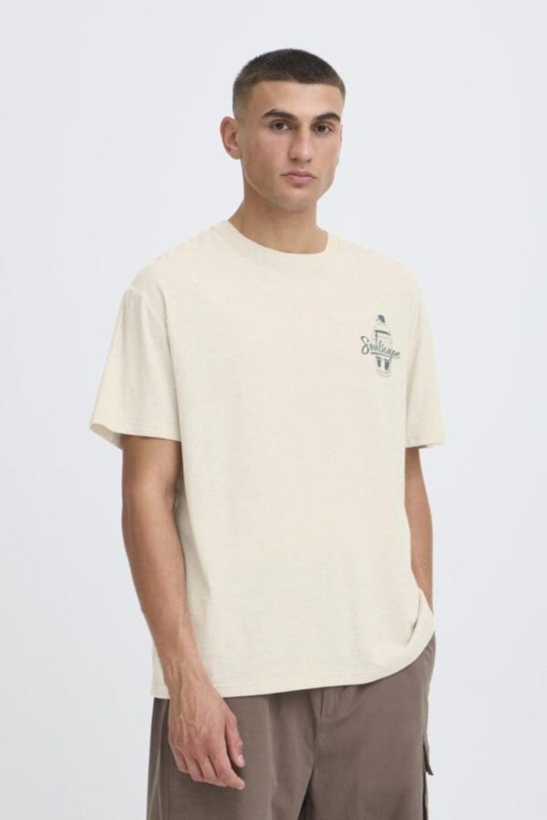 t-shirt theon ecru solid