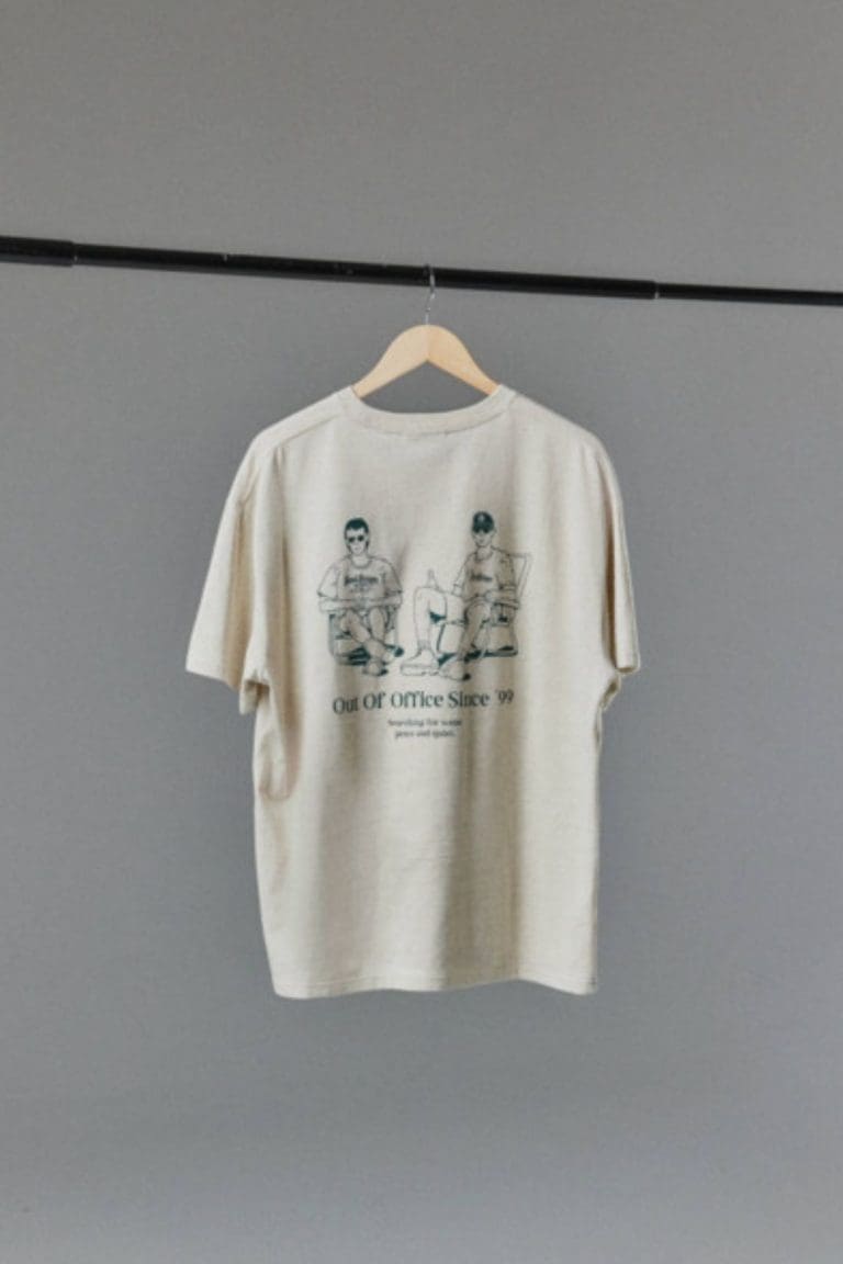 t-shirt theon ecru solid