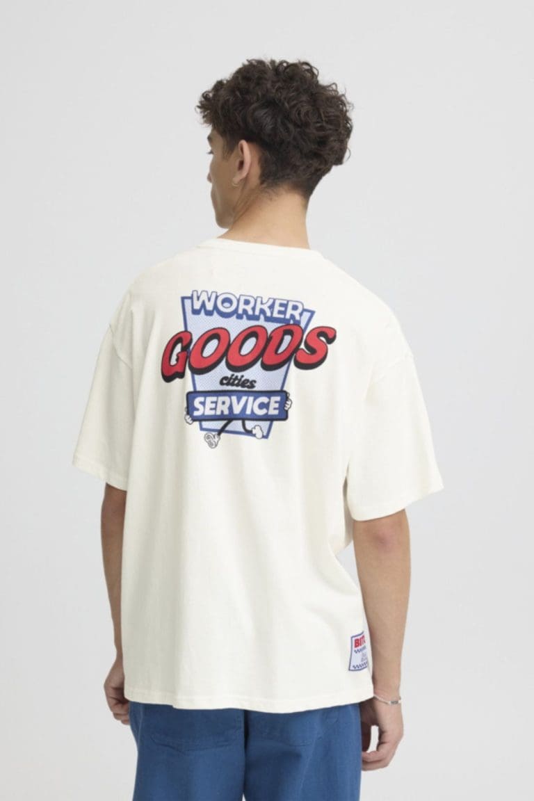 tshirt brooks blanc solid