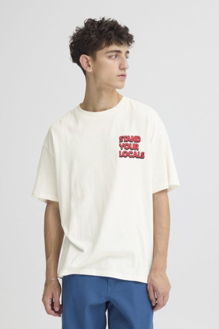 tshirt brooks blanc solid