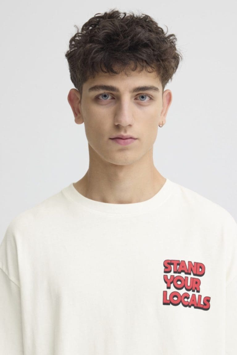 tshirt brooks blanc solid