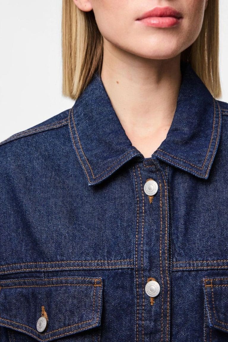 veste jean pcelma bleu Pieces