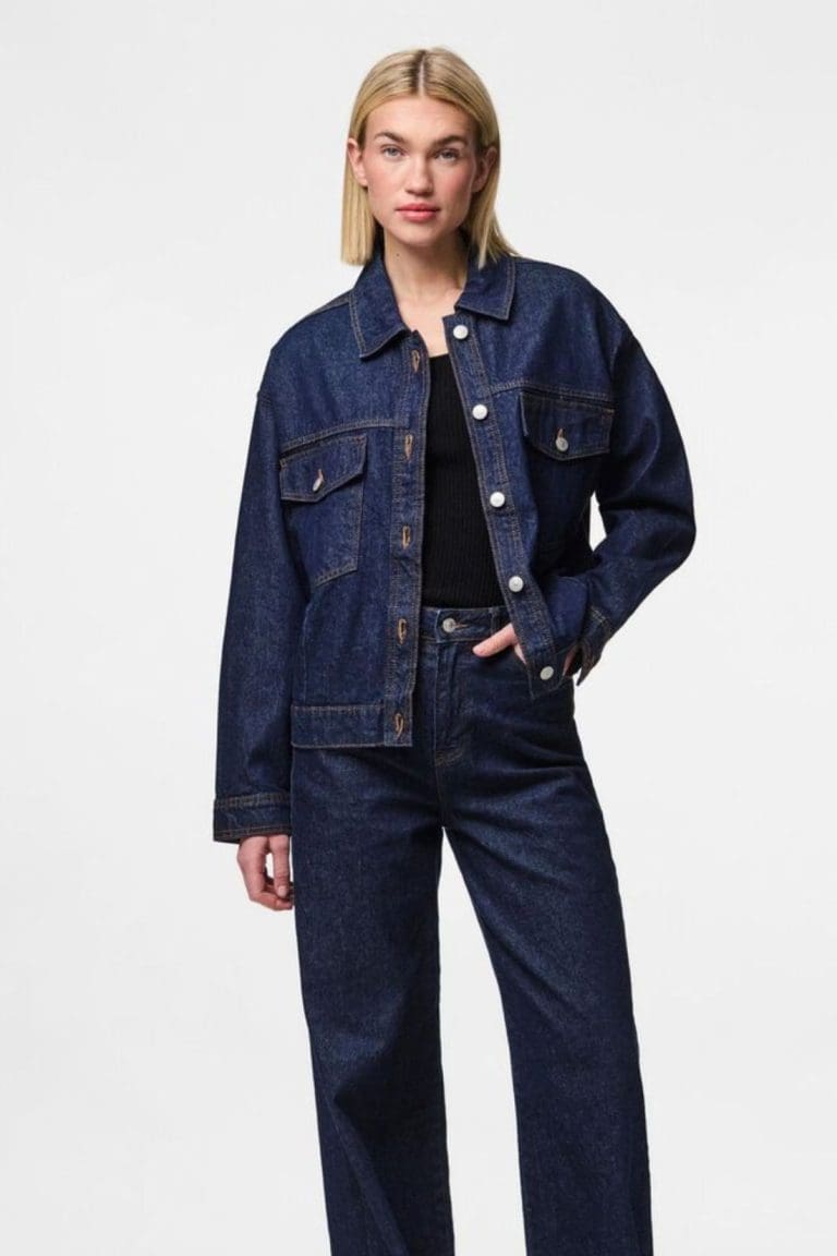 veste jean pcelma bleu Pieces