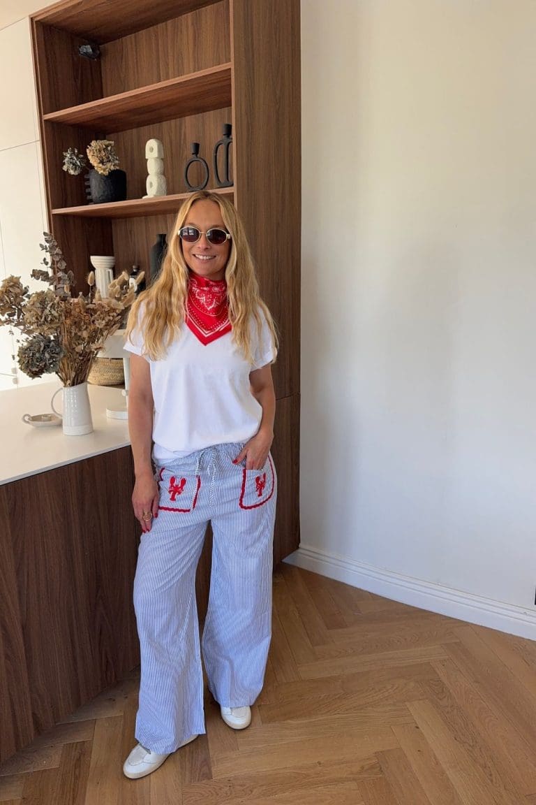 pantalon rayé bêla bleu outremesure