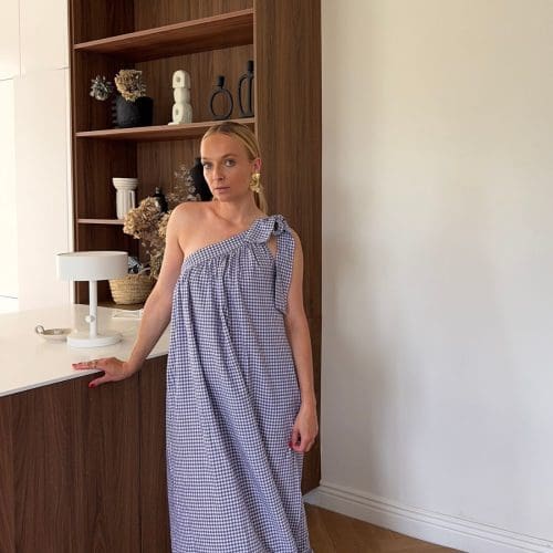 robe vichy sofia violet outremesure
