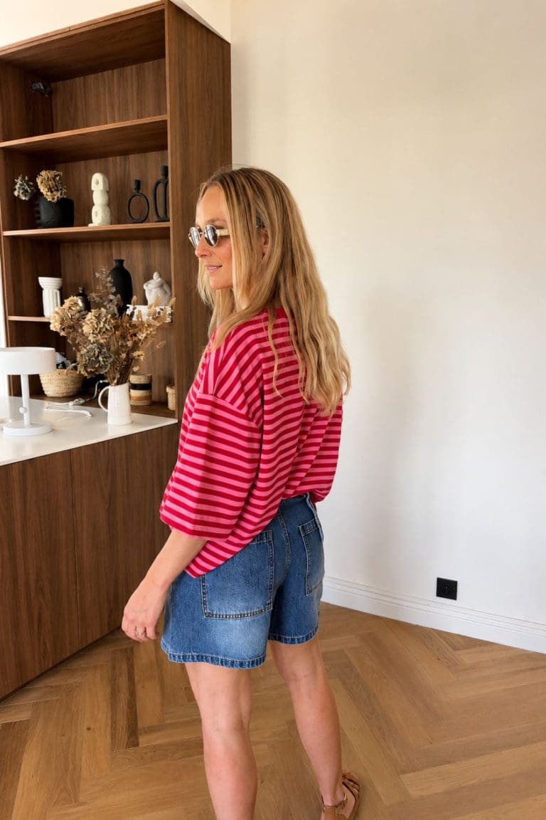 tshirt lisa e26 rouge-rose outremesure