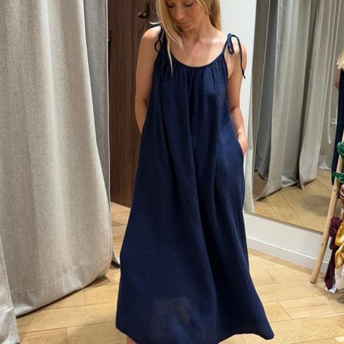 robe blondie e26 bleu marine outremesure