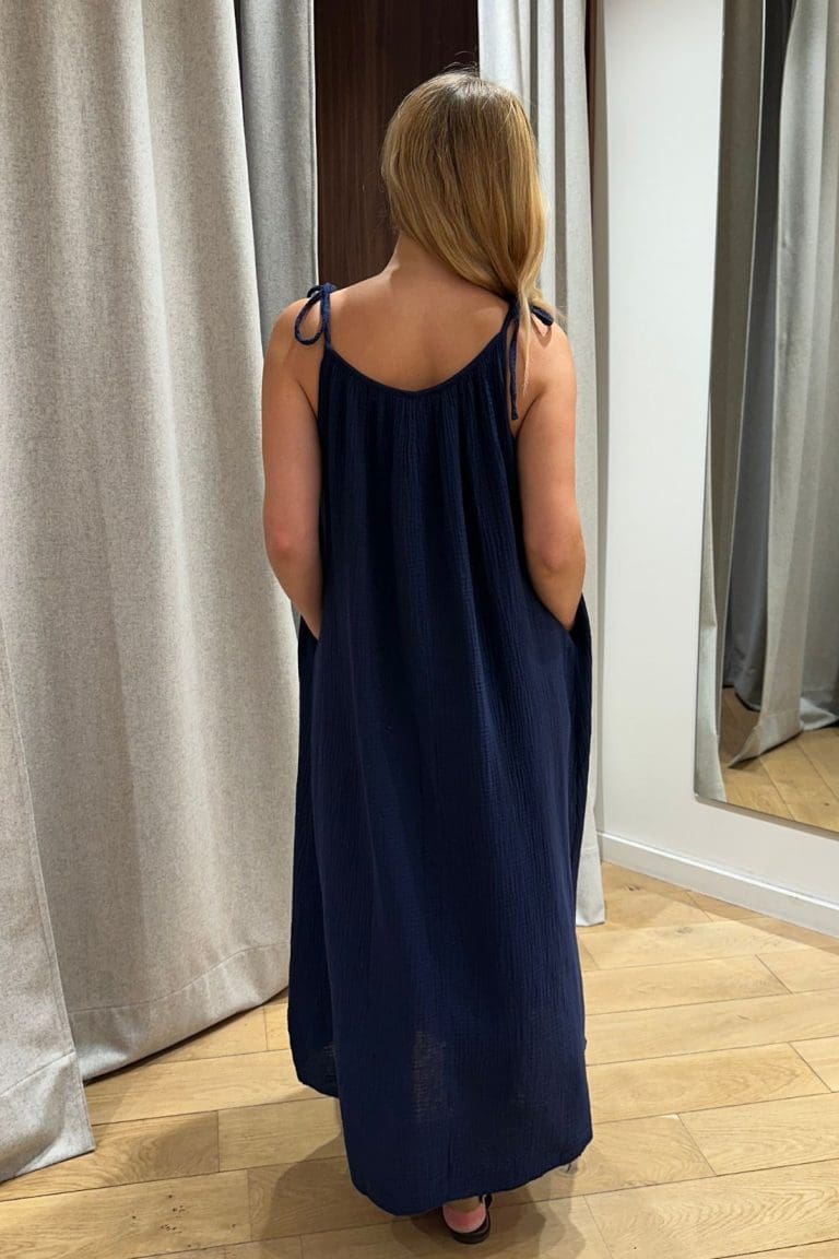 robe blondie e26 bleu marine outremesure