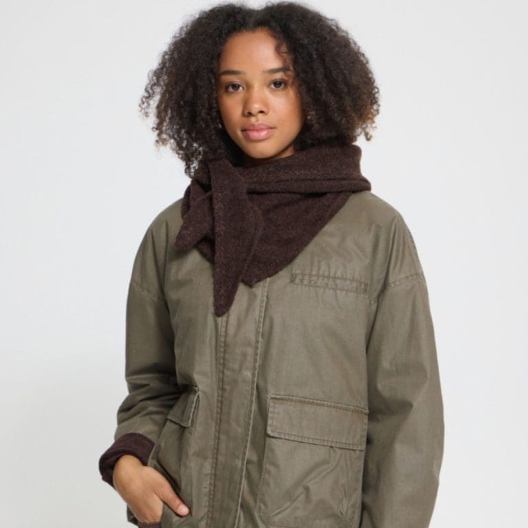 echarpe gry marron ichi