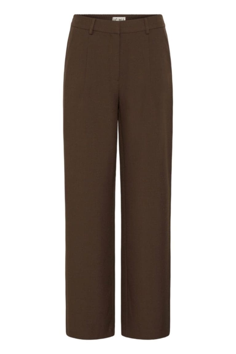 pantalon fava marron droit ichi