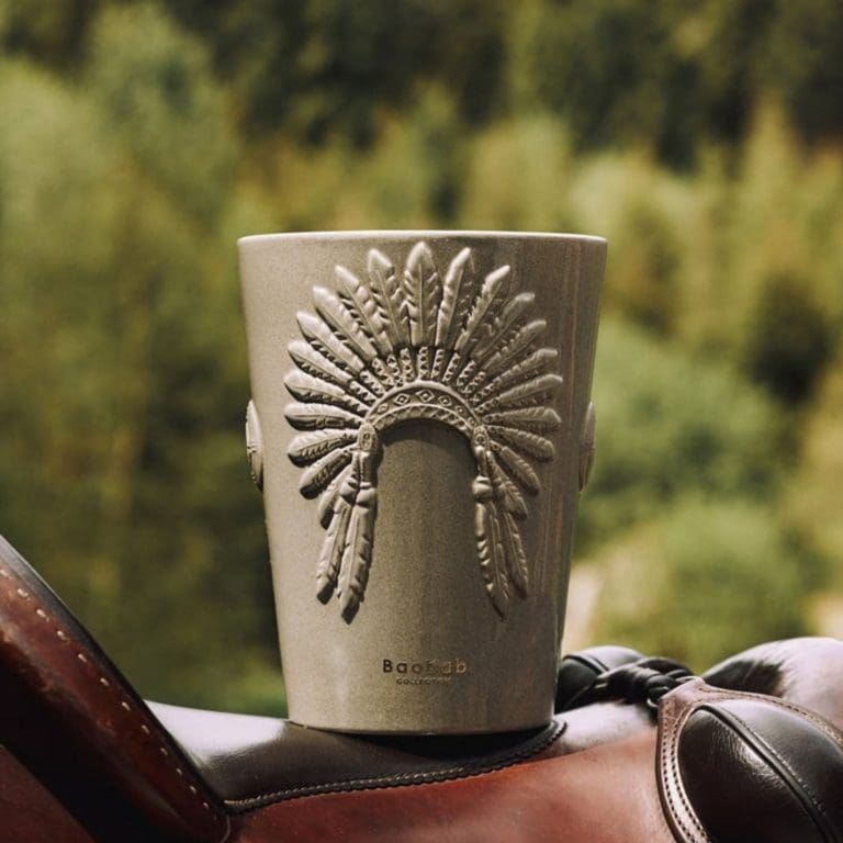 bougie crazy horse16 gris Baobab