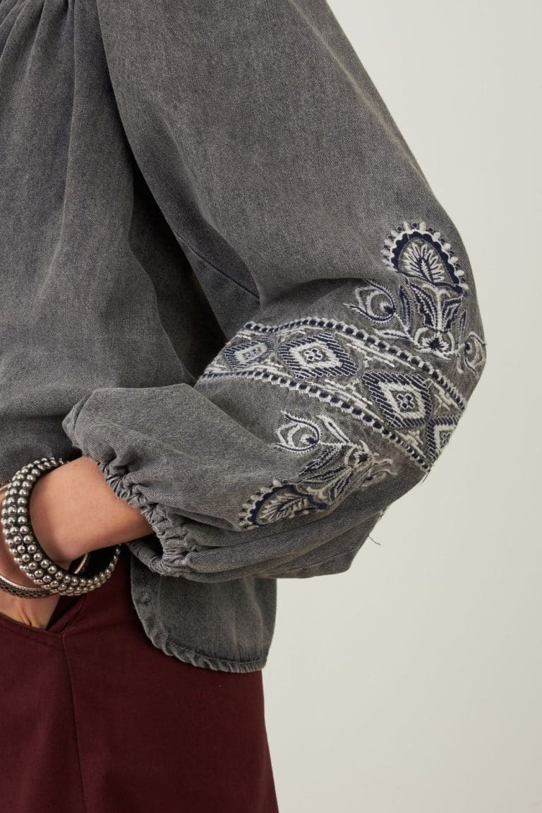 chemise yaffa gris minuit douze