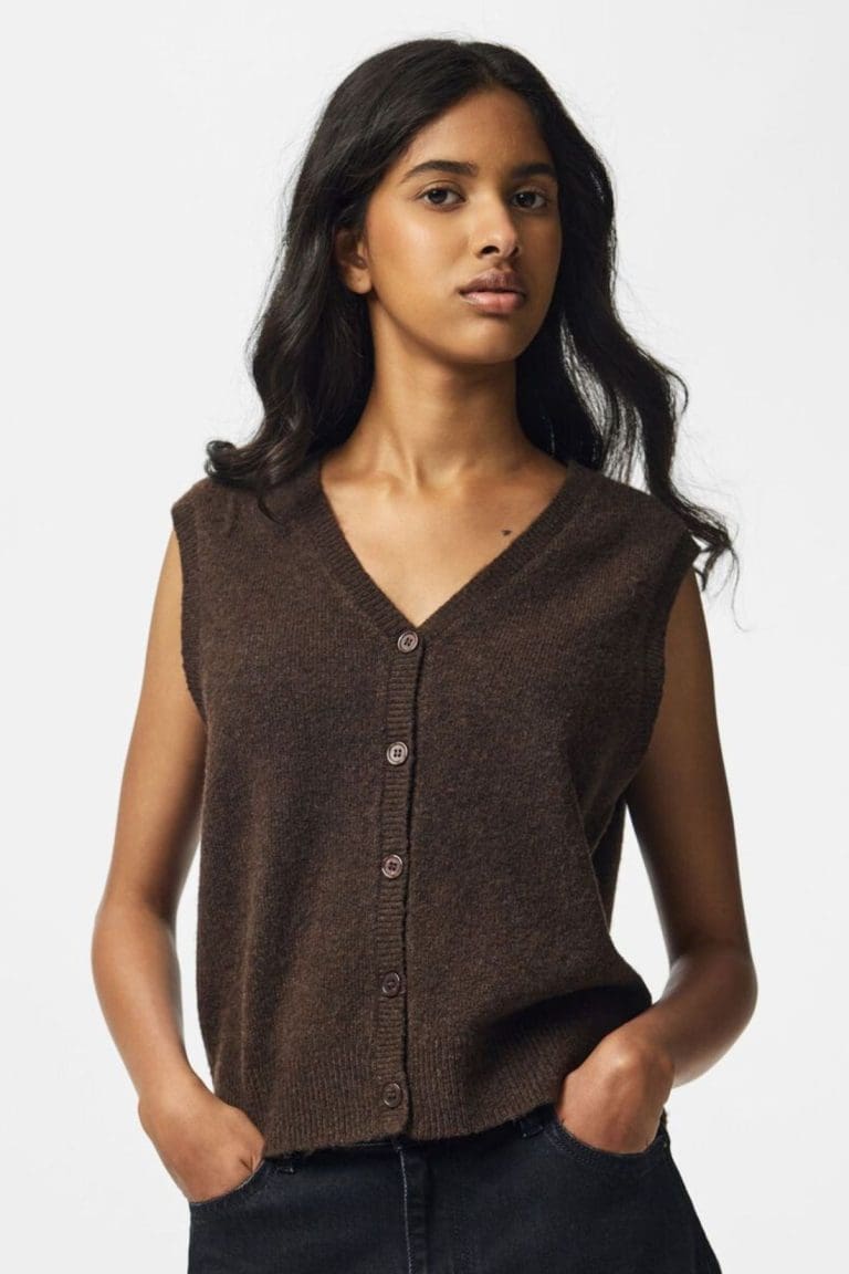 gilet pcsally marron Pieces