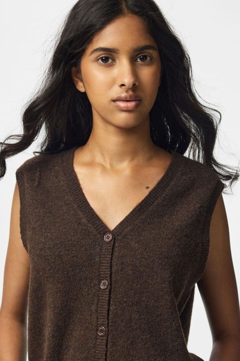 gilet pcsally marron Pieces