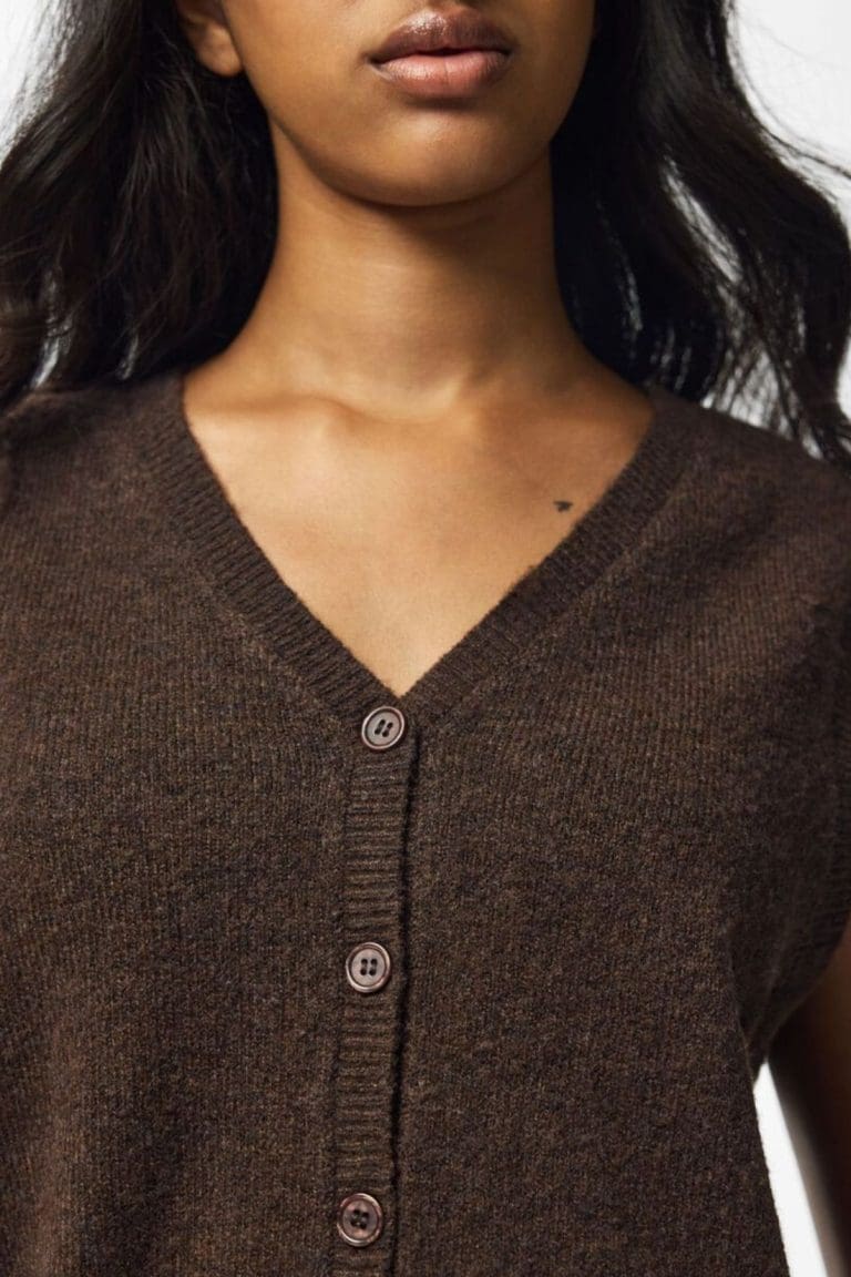 gilet pcsally marron Pieces