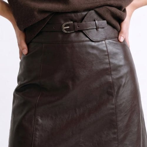 jupe clera marron Artlove