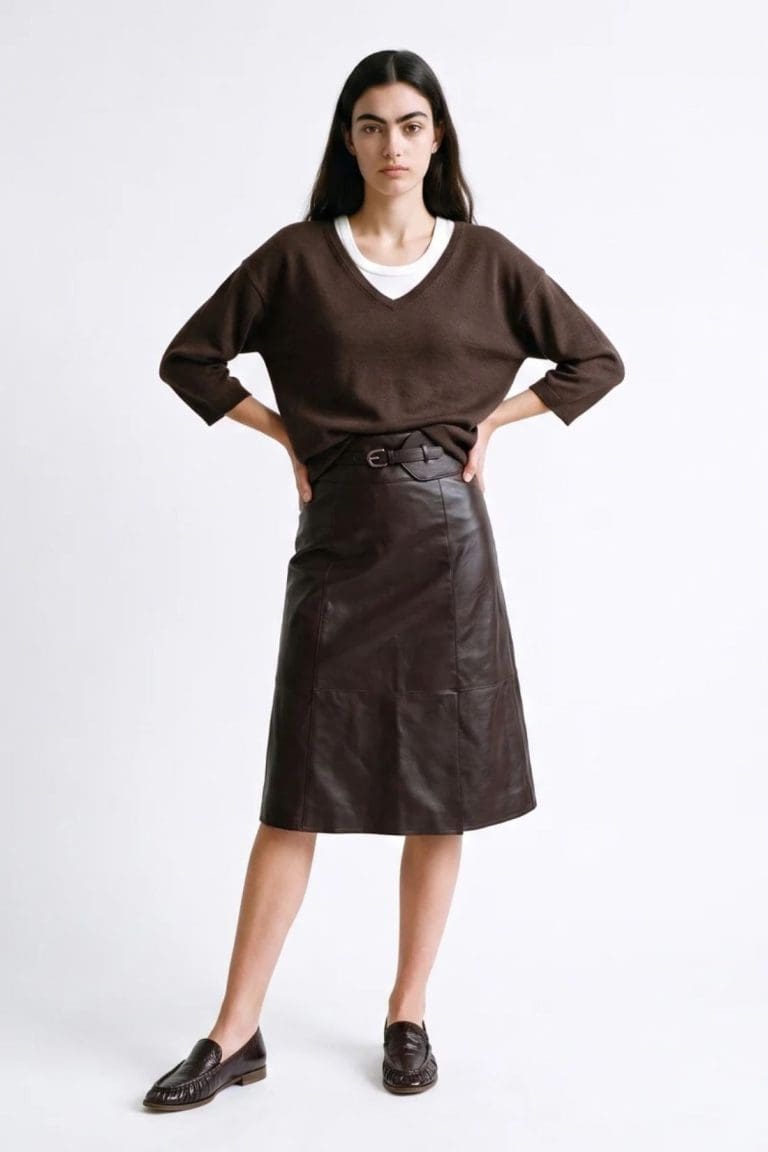 jupe clera marron Artlove