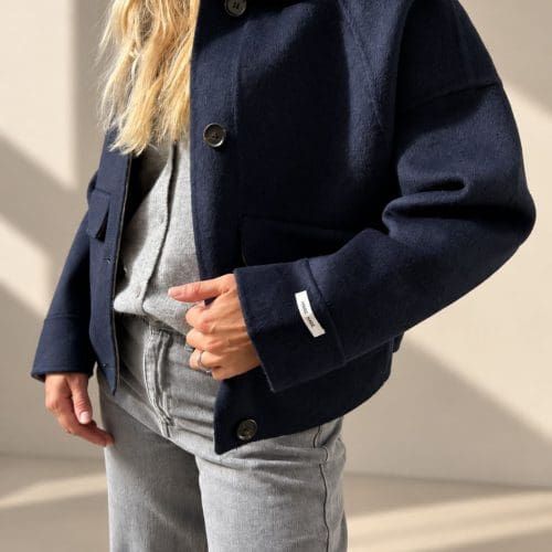veste telma bleu marine outremesure